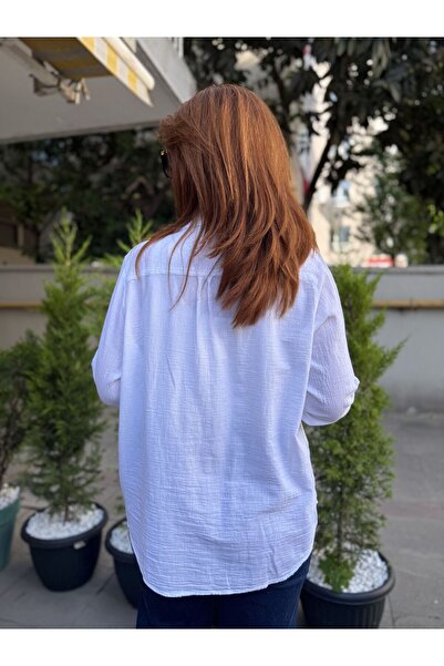 DenizEge Embroidery Shirt White