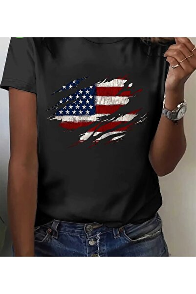 qubo sportswear & company تي شيرت qubo للجنسين من القطن المطبوع ذو رقبة دائري...