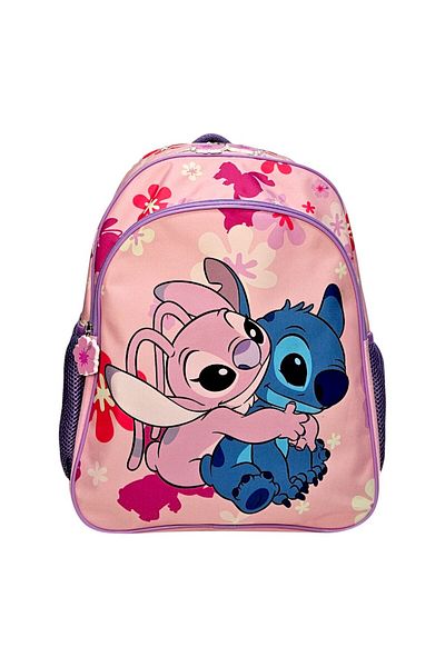 Stitch Children's backpack, 40x30x11 cm, two compartments, multicolor, reinforced and adjustable straps, Stitch