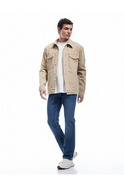 Koton New Season Regular Waist Cotton Straight Fit Jean Trousers - Mark Jean