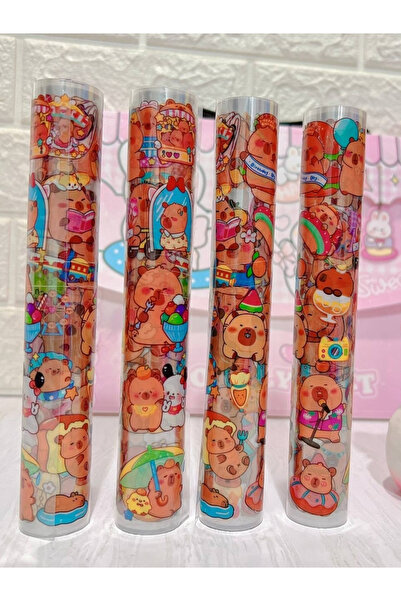 ÖZ OFİS Capybara Kapibara 50cm Rulo Sticker Seti