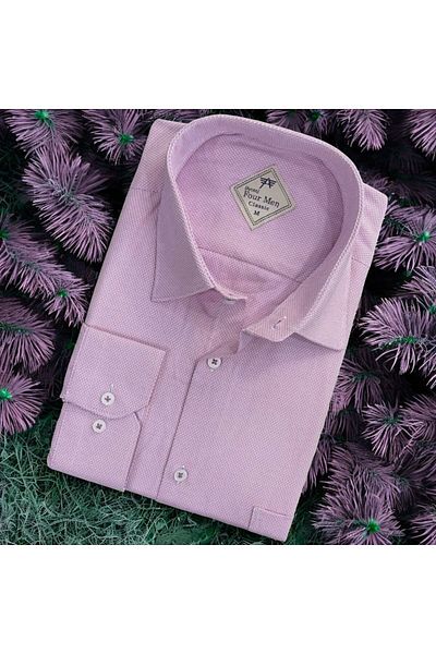 GÖMLEK GALERİSİ Men's Classic Wide Relaxed Fit Long Sleeve Oxford Cotton Shirt with Pockets