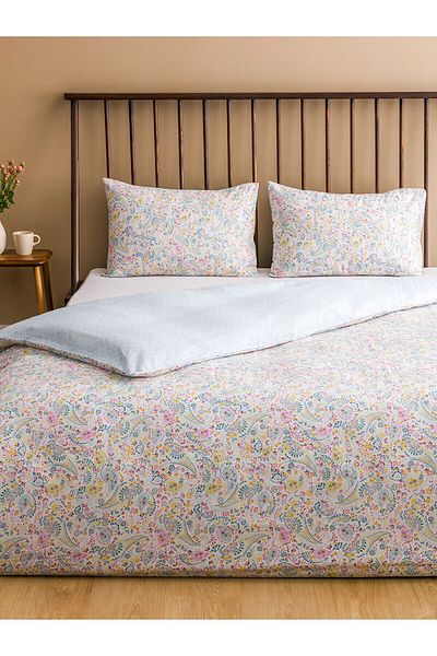 LC Waikiki Flower Printed Double Duvet Set