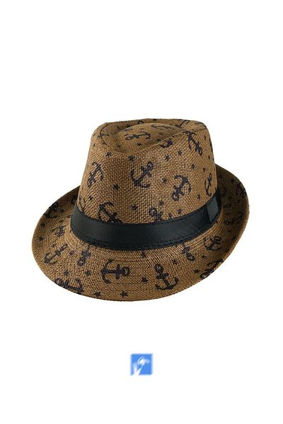 Kardelen Butik Denizli 100% Paper Mj Small Edge Anchor Hat for Women and Men (Size 58 cm)