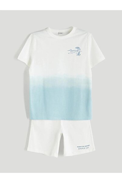 LC Waikiki Lcw Kids Crew Neck Boys T-Shirt and Shorts (S5)