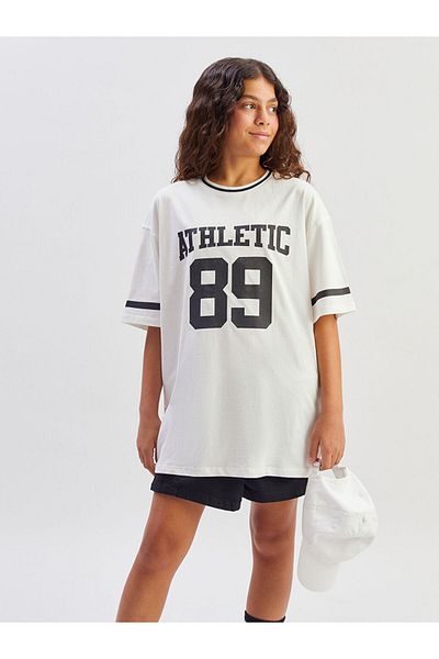 LC Waikiki Crew Neck Printed Girl's T-Shirt