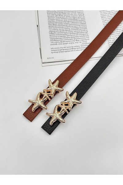 MODAM HİFA Star Buckle Gold Γυναικεία Ζώνη Φόρεμα Ζώνη Πουκάμισο Ζώνη Ζώνη Παλτό Ζώνη Παντελόνι Ζώνη