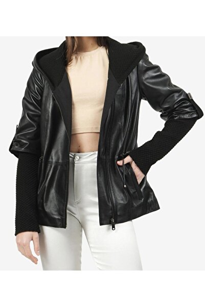 shop معطف جلد طبيعي، أكمام قابلة للفصل، مريح للاستخدام اليومي، مناسب لكل التش...