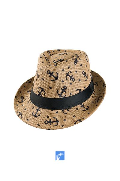 Kardelen Butik Denizli 100% Paper Mj Small Edge Anchor Hat for Women and Men (Size 58 cm)