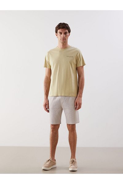 LC Waikiki New Season Crew Neck εμπριμέ χτενισμένο βαμβακερό ανδρικό Tisort - S5KJ20Z8