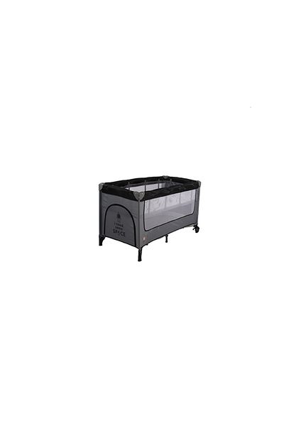 KIKIBEBE Portable Baby Crib – Foldable, Lightweight Playpen with Wheels – Black
