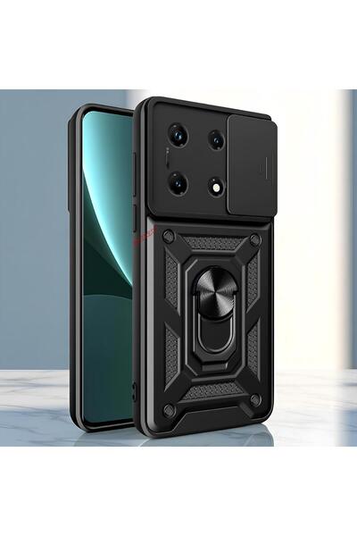 Hatreds İnfinix Note 30 Pro Kılıf Magnetik Standlı Sürgülü Kamera Korumalı TP...