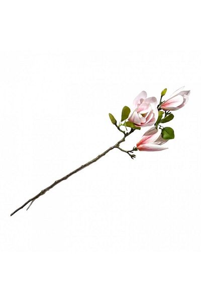 OEM Floare artificială Magnolia, silicon, 60 cm, roz