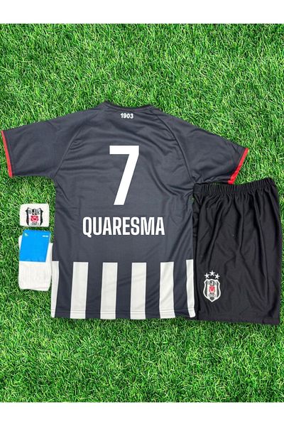 FORMALİSTAN Quaresma-7 Bébiktas 25-26 Season Children's Football Jersey Set of 4 - with Stick
