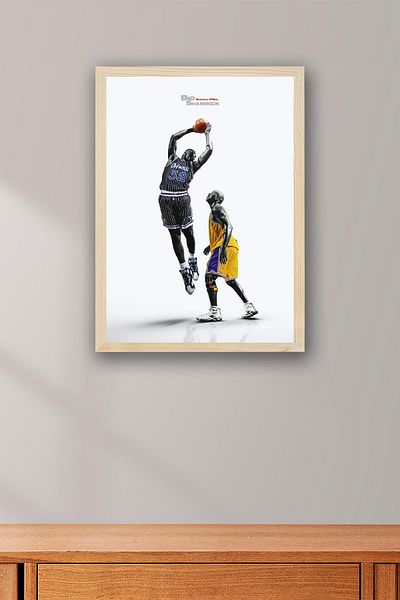 Saturn Pictură înrămată de Shaquille O'Neal - Pictură poster NBA de baschet