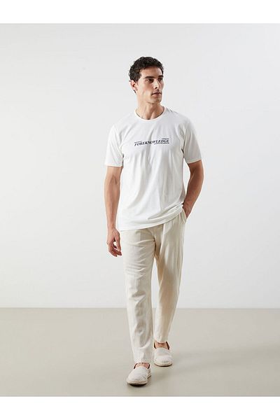 LC Waikiki New Season Crew Neck Short Sleeve Printed Combed Cotton Men's T-Shirt - S5Ii74Z8