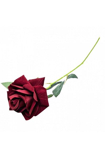OEM Floare artificială, tulpină de trandafir, 50 cm, vișiniu