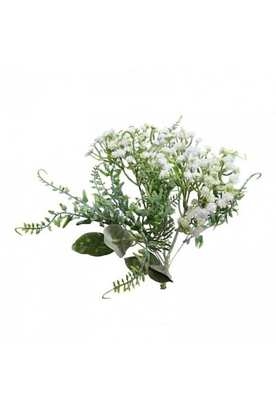 OEM Flori artificiale înghețate, Gypsophila, buchet cu 9 tulpini, 35 cm, alb