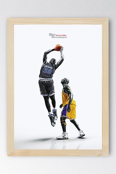 Saturn Pictură înrămată de Shaquille O'Neal - Pictură poster NBA de baschet