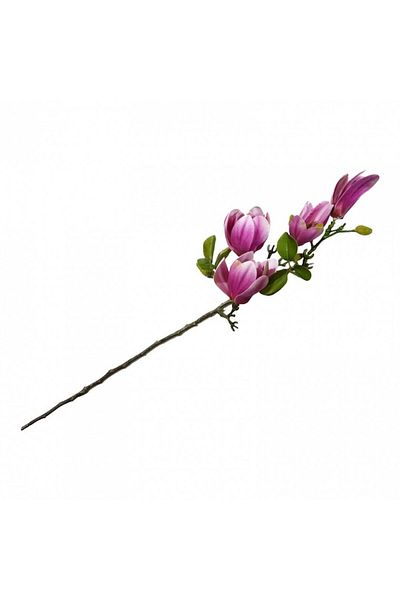 OEM Floare artificială Magnolia, silicon, 60 cm, violet