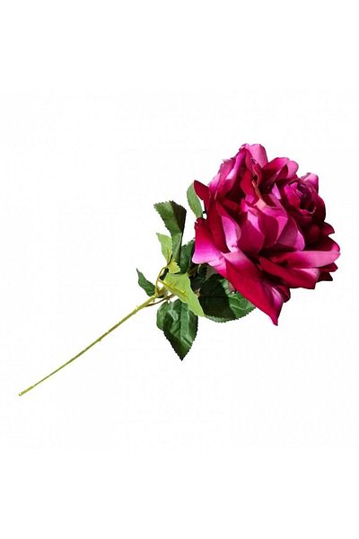 OEM Floare artificială, tulpină de trandafir, 75 cm, roz închis