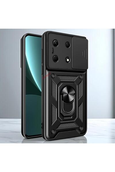 Hatreds İnfinix Note 30 4G Kılıf Magnetik Standlı Sürgülü Kamera Korumalı TPU...