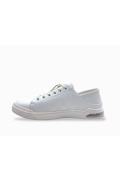MARCOMEN Men's White Comfort Stylish Sports Shoes with Rubber Laces