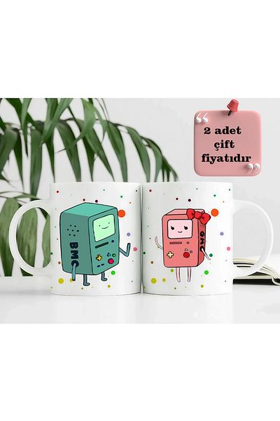 GünayStore Regular Show Gmo and Bmo Friend Coffee Mug 2 Pieces 300 ml
