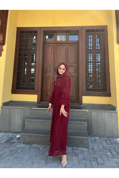 W WARGA Bögülü Layered Chiffon Dress
