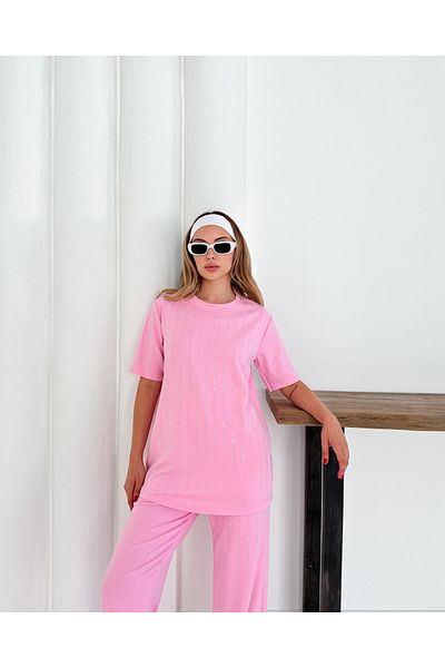 Louen lucie Double Suit Modal Fabric with Stones