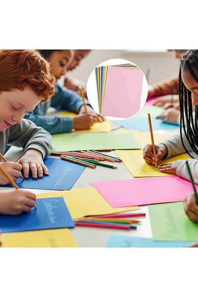 ALPJOY A4 Colored Paper Mixed 5 Colors Pack of 100