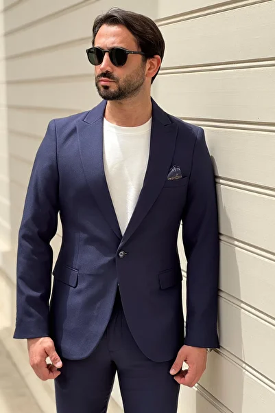 thesunfyre Men's Slim Fit Slim Fit Mono Collar Plain Classic Jacket