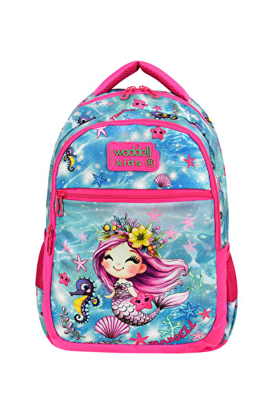 CANLOOR Rucsac și cutie de prânz pentru fete din școala primară cu model de sirenă licențiată