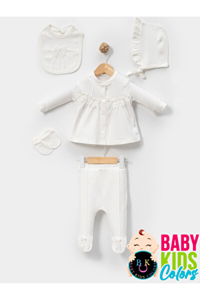 baby kids colors Boxed - Girl Newborn Clothes 5-Piece Hospital Discharge Sets 100% Cotton with Pearls