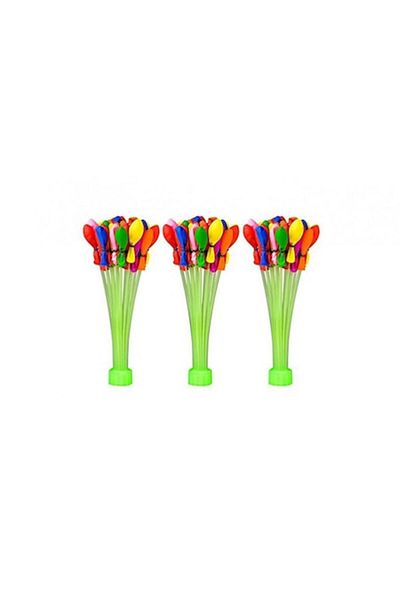 ABS Set 3 x 37 Multicolored Water Balloons with Adapter