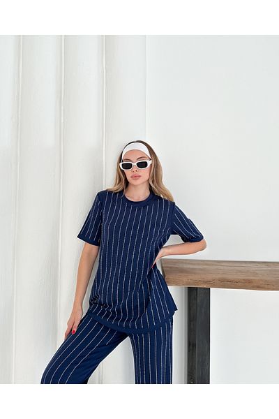 Louen lucie Double Suit Modal Fabric with Stones