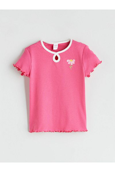 LC Waikiki New Season Crew Neck Floral Παιδική Μπλούζα 2 τεμαχίων - S5RI42Z1