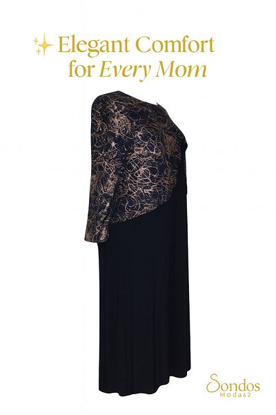 HESNA Μπλε Navy Zuhal με μπουφάν Plus Size Κομψό μοτίβο γραμμής Mother βραδινό κοστούμι