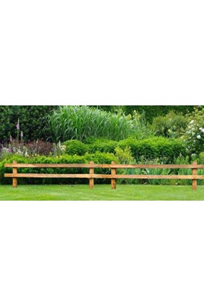 pinoxi Ahşap Bahçe Çiti Kazıklı Çit 100cm X 40cm Kahverengi