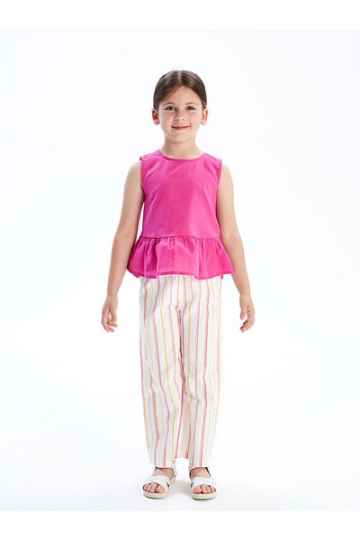 LC Waikiki New Season Regular Fit Poplin Flounce Girls Blouse - S5Hy65Z1