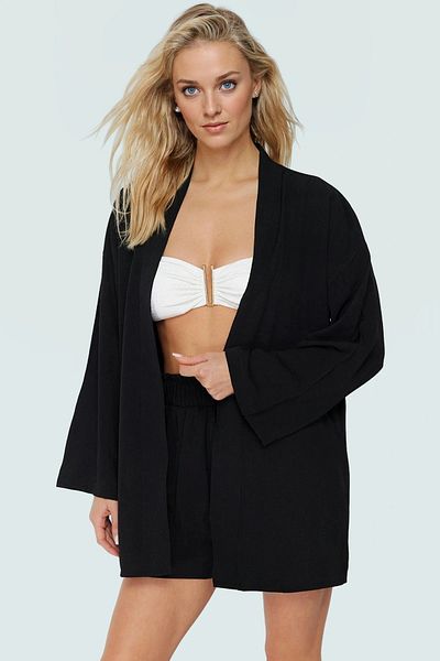 PayBuy Woven Kimono Shorts Set Summer Beach Set Comfortable V Neck Premium Quality Long Lasting Trend Design