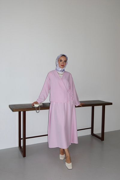 MOONSC Etekli̇ Ki̇mi̇no Tesettür Set