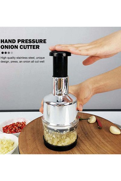 Generic Manual Onion & Vegetable Chopper – Stainless Steel Blades, Compact & Food-Grade Design