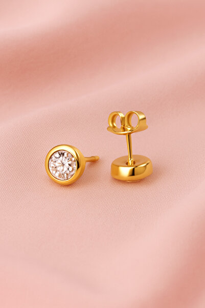 Crystal Diamond Zirconia Işıklı kutuda 0.30 karat tektaş küpe