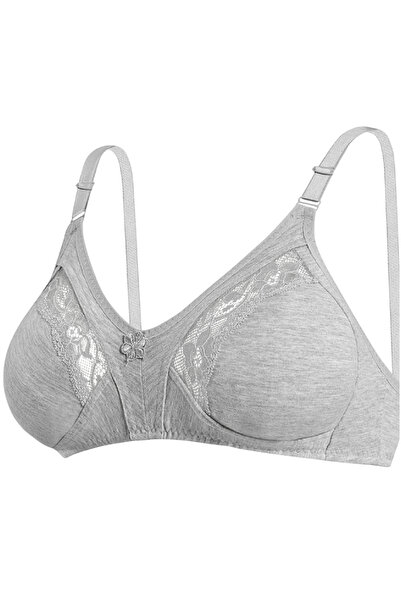 Ebru Minimizer Cotton Combed Lace Interlining Gathering Bra Ebr1007