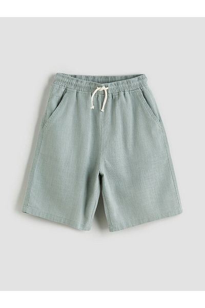 LC Waikiki Green Elastic Waist Boy's Shorts