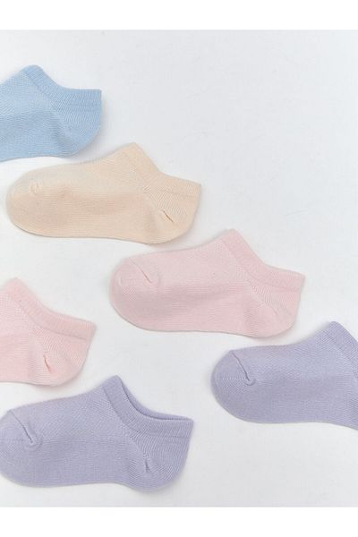 LC Waikiki Blue Basic Baby Girl Booties Socks 7 Pack