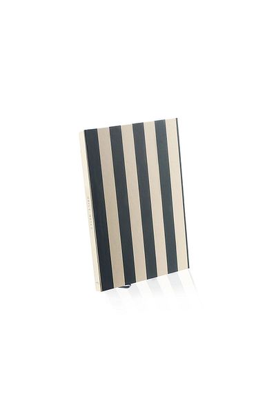 The Mia Mia Basic 70 Leaf Striped Notebook - Navy Blue - 19X14 cm