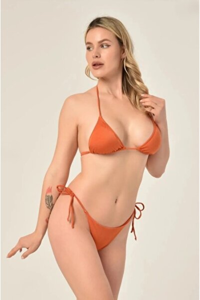 Kelebeklingerie Set de bikini triunghi elegant, cu șnur, cu bretele laterale și cu șnur, sezon nou material elastic pentru femei