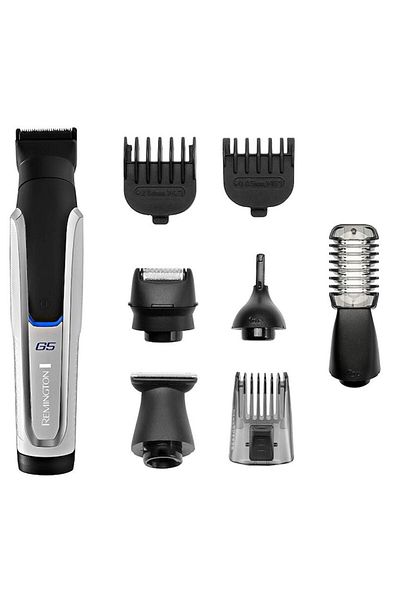 Remington Hair and Beard Trimmer Set, Remington PG5000, Various Accessories and Guide Combs, Black/Silver